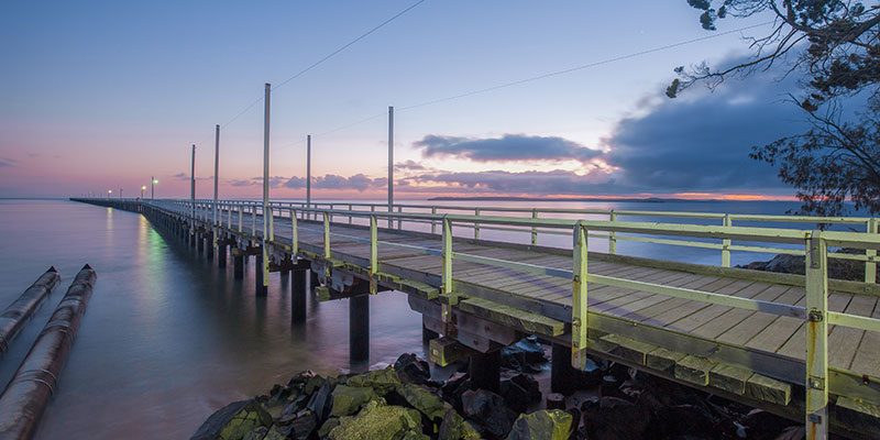 Sunrise at the Urangan Pier in Hervey Bay